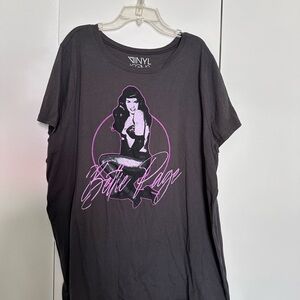 Torrid Black Tee with Purple Graphic